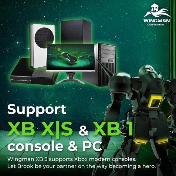 Brook Wingman XB 3 Converter - Wireless Controller Adapter for Xbox Consoles PC - Picture 5 of 9